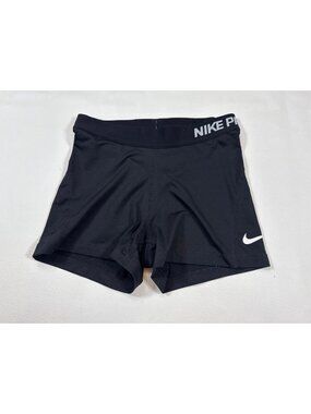 Nike Pro Womens Dri-Fit Black Compression Shorts S Lightweight Stretchy (KK484)